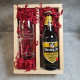 Hertog Jan bierpakket met een gegraveerd bierglas met tekst