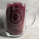 Bierpul gegraveerd met logo en naam als cadeau voor soos commissie.