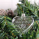 Hartjes kerstballen gegraveerd met naam en datum 