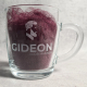 Mamnoet theeglas met logo