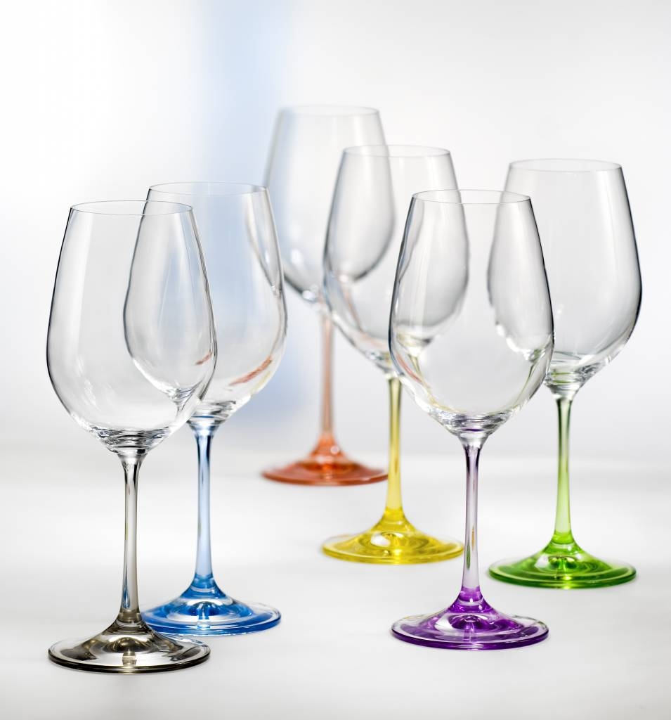 aluminium Afrekenen stewardess Kristallen Rainbow witte wijnglazen (per 6 stuks)